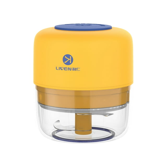 Liven LIVEN Portable USB Rechargeable Mini Food Blender with Stainless Steel Blades, 100mL/250mL Capacity, Wireless Baby Food Processor for Fruits, Vegetables, and Meat, Yellow