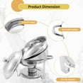 thumbnail image 6 of Jacgood 2 Pack 6QT Chafing Dish Buffet Set, Round Buffet Servers and Warmers Set, Silver Stainless Steel Food Warmer with Lid for Party, 6 of 8