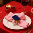 thumbnail image 5 of HBBKVI Set of 4 Fabric Rose Napkin Rings Western Style Simulation Napkin Clasp Desktop Decoration Rose Napkin Ring, 5 of 6