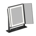 thumbnail image 4 of Impressions Vanity Trifold LED Makeup Mirror for Desk, Tri-Tone 360 Degree Tilt Vanity Mirror(Black), 4 of 5