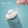 thumbnail image 4 of 600mL Collapsible Water Bottle Foldable Water Bottle Lightweight Reusable BPA Free Silicone Leak Proof Water, 4 of 8