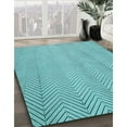 thumbnail image 3 of Ahgly Company Machine Washable Indoor Rectangle Transitional Light Sea Green Area Rugs, 7' x 10', 3 of 7