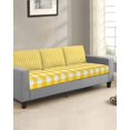 thumbnail image 2 of Yellow Couch Cushion Covers Stretch, Washable Sofa Seat Covers Individual Seat Cushion Sofa Slipcovers Country French Rustic Buffalo Plaid Modern Art Couch Cover Furniture Protector L-1PCS, 2 of 7
