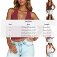 thumbnail image 3 of Babysbule Women's Halter V Neck Lace Tank Top Sleeveless Cropped Scalloped Hem Casual Summer Fashion Blouse for Dating Party Daily Wear, 3 of 8