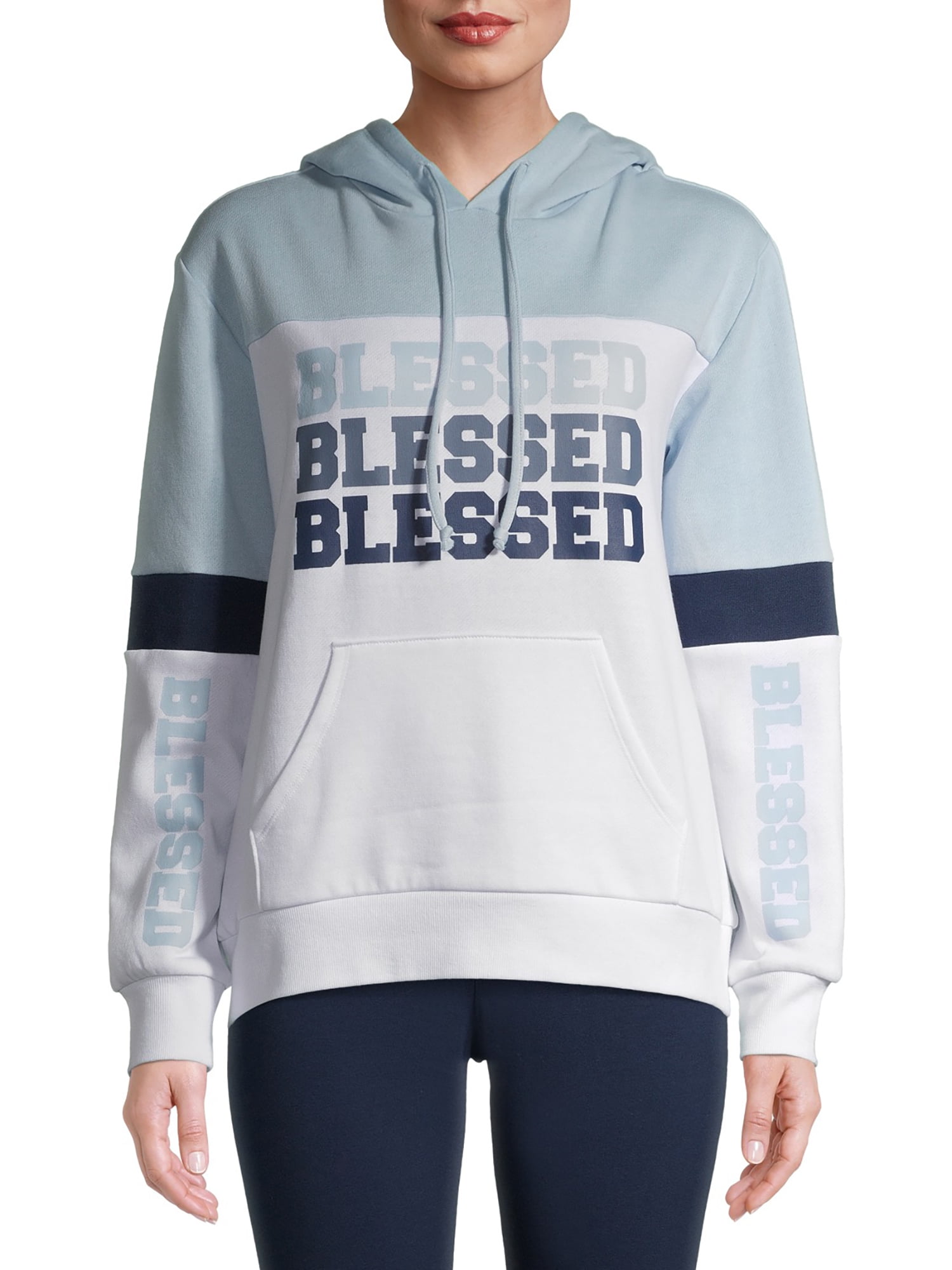 No Boundaries Juniors Graphic Colorblock Hoodie