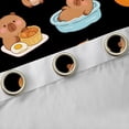 thumbnail image 4 of Erosebridal Capybara Lover Kids Curtains Pack of 2 (42x84 Each), Cartoon Animals Curtains Blackout, Black, 4 of 6