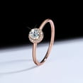 thumbnail image 2 of Rose Gold Moissanite Ring for Women 0.3 Carat Diamond Engagement Rings 925 Sterling Silver Moissanite Ring Womens Anniversary Rings Diamond Wedding Diamond Promise Rings, 2 of 6