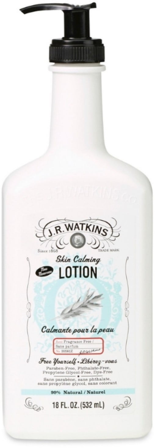 J.R. Watkins Skin Calming Lotion Unscented, 18 oz (Pack of 2)