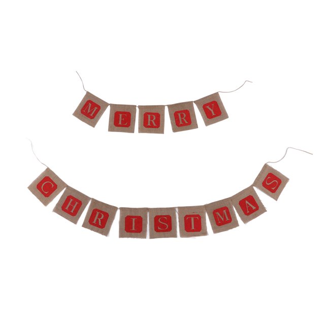 2Pcs Christmas Banners Multi Purpose Simple Design Odorless Use Easily Fireplace Decoration Banners for Party Decoration
