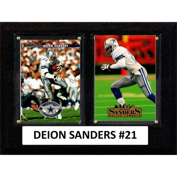 Deion Sanders Dallas Cowboys 6" x 8" Trading Card Plaque