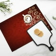 thumbnail image 3 of Placemats Set of 4,Red Floral Swirls,Washable Burlap Woven Heat Resistant Placemat for Dinning Table,Farmhouse,Outdoor,18X12 Inch, 3 of 5