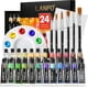 thumbnail image 1 of Juego de 24 Colores Pintura Acrilica, con 6 Pinceles para Pintura Acrilica y 1 Paleta y 2 Lienzo, Kit de Pintura Acrílica Profesionales, 12ml, Impermeable, para Lienzo, Roca, Cerámica, Vidrio, 1 of 3