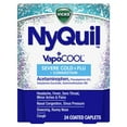 thumbnail image 6 of Vicks NyQuil Severe Cold and Flu Caplets, Nighttime Cold Medicine for Adults, VapoCool, 24 Count, 6 of 10