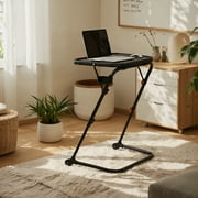 FurnitureR Portable Multi-Functional Adjustable Height Folding Desk - Ergonomic Standing Desk with Reversible Surface, Ideal for Home Office, Study Spaces, and Outdoor Use, Set of 1