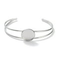 thumbnail image 2 of 5 pc Non-Tarnish 304 Stainless Steel Bracelets Setting Making Flat Round Stainless Steel color Tray: 18mm Inner Diameter: 2-1/2 inch(6.5cm) 304 Stainless Steel, 2 of 3