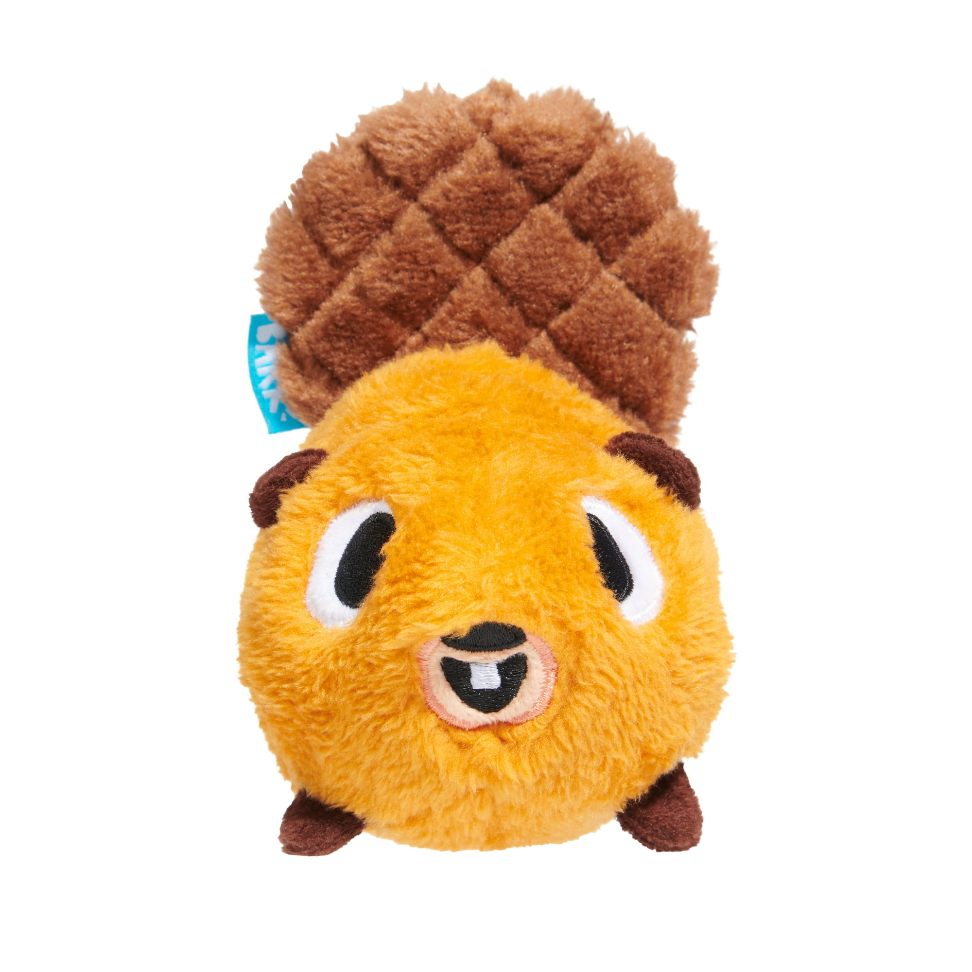 BARK Box Dam Daniel Beaver Squeaky Crinkle Plush Dog Toy, XS to Medium