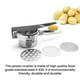thumbnail image 3 of Exprimidor De Patatas De Acero Inoxidable, Colador Manual De Alimentos Para Bebés, Triturador De Patatas Plateado Con 3 Filtros Para Patatas, Frutas, Verduras, Alimentos Para Bebés Speravity HA012935-00, 3 of 7