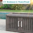 thumbnail image 5 of WDZS Shoe Storage Cabinet Waterproof UV-Resistant, Entryway Storage Bench Indoor Outdoor, Adjustable Shelves for Entryway, Bedroom, Hallway,Living Room,Grey,3 Door, 5 of 11