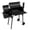 B-Black, variant on GZXS Charcoal Grill with Folding Side Table and Wheels, Rolling BBQ Grill with Removable Ash Tray, Temperatures and Bottom Shelf for Outdoor Patio Backyard, Black