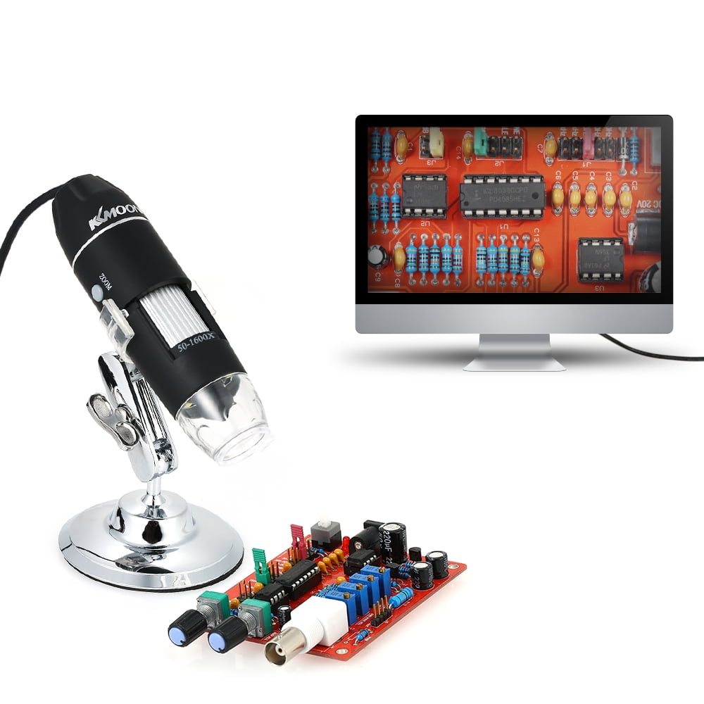 KKmoon 1000X Magnification USB Digital Microscope with OTG Function Endoscope 8-LED Light Magnifying Glass Magnifier with Stand