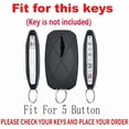 thumbnail image 2 of Key Fob Cover Compatible with Genesis GV60 GV80 G70 G90 2022-2025 5 Button Keychain Case Holder Protector,Short Keychain-black, 2 of 7