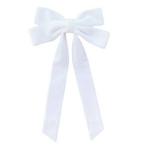 10 Inch White Velvet Bows for Christmas Tree Decorations, White Velvet Ribbon Bow, Souvenir Gift Bow, Christmas Decorations