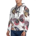 thumbnail image 3 of Cauagu Vintage Butterflies for Men's Pullover Hooded Sweatshirt Athletic Casual Hoodie Aautumn Hoodie Sweatshirt for Men Pullover Casual Hooded Sweatshirt-4X-Large, 3 of 7