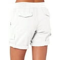 thumbnail image 3 of Flowers and love Womens Shorts High Waist Casual Hiking Outdoor Loose Fit Summer Shorts with Pockets White S-2XL, 3 of 5