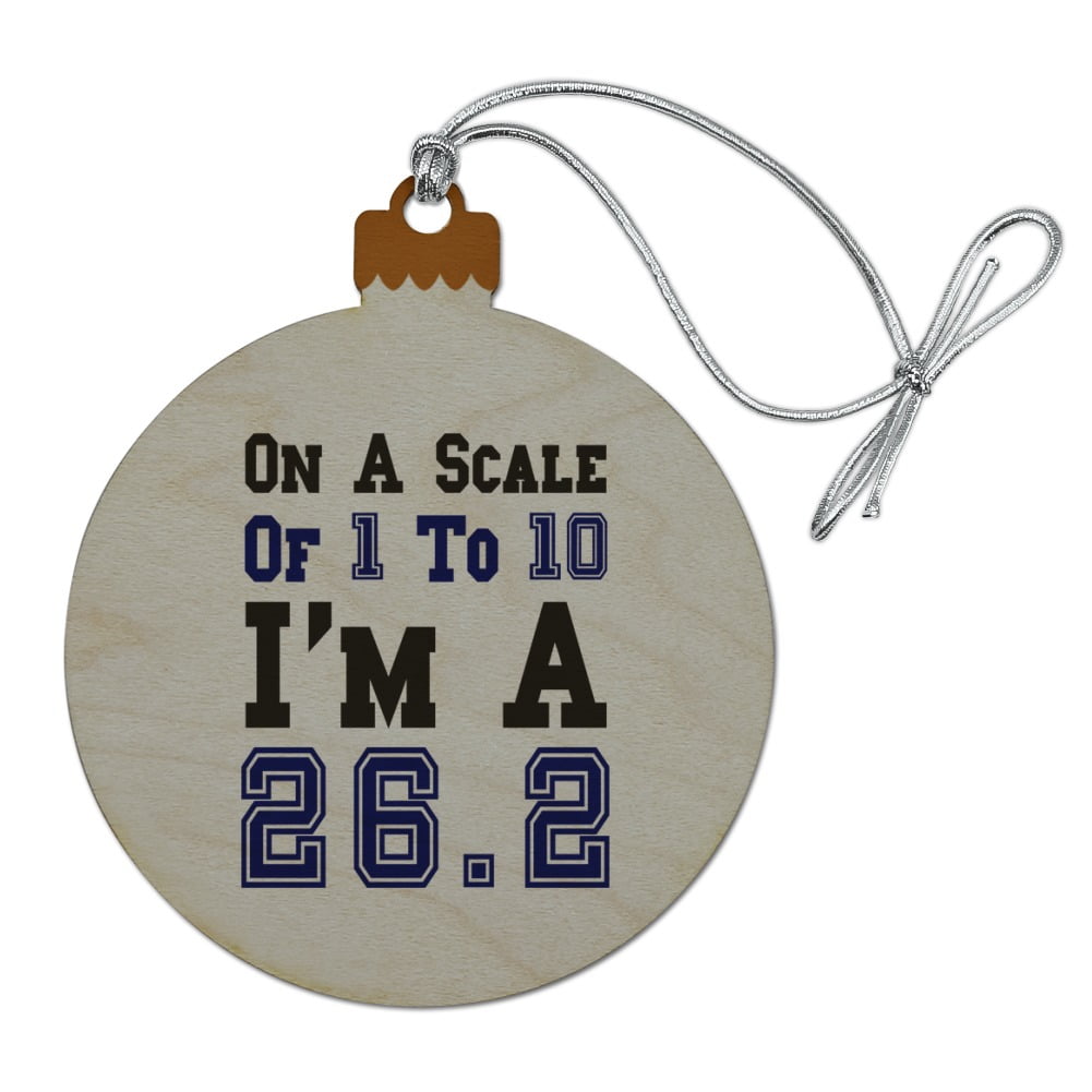 2022 Nyc Marathon Christmas Ornament 26.2 Marathon Scale of 1 to 10 Sporty Running Runner Marathoner Wood