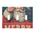 thumbnail image 2 of Dailycode Light Switch Plate Covers 2 Gang Wall Plate Plastics Outlet Covers for Kitchen Home Office Decor Classic Santa Claus and Stars, 2 of 8