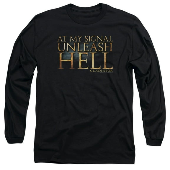 Gladiator Unleash Hell Long Sleeve Adult 18/1 T-Shirt Black