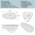 thumbnail image 2 of 59" Freestanding Bathtub, Luxury Handcrafted Stone Resin Soaking Bathtub with Overflow, Artificial Stone Bathtub, cUPC Certified, Glossy White, 2 of 9