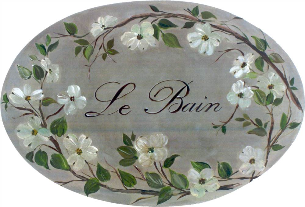 Gray Le Bain Bath Plaque