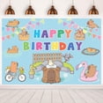 thumbnail image 4 of Capybara Party Background Happy Birthday Background Cartoon Capybara Birthday Party Supplies, Capybara Birthday Decoration Vinyl Capybara Background Cute Capybara Photo Background, 4 of 5