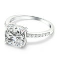 thumbnail image 3 of Gem Stone King 925 Sterling Silver Moissanite Women Ring (2.52 Cttw, Size 6), 3 of 5