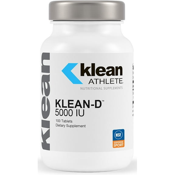 Klean ATHLETE Klean-D | 5000 IU of Vitamin D3 to Support Immune Health, Muscle Recovery, Calcium Absorption, and Bone Strength | NSF Certified for Sport | 100 Tablets