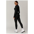 thumbnail image 2 of Top-kevin 2 Piece Seamless Ribbed Workout Sets With Zip Up Jacket High Waisted Gym Yoga Leggings, 2 of 6
