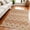 Orange, Tan, variant on 8' X 11' Tan and Gray Geometric Hand Woven Area Rug
