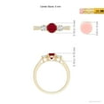 thumbnail image 4 of ANGARA Natural Cathedral Three Stone Ruby & Diamond Engagement Ring in 14K Yellow Gold for Women (Size-5mm) | July Birthstone, Birthday, Anniversary, Jewelry Gift for Women | Natural Ruby Ring, 4 of 8