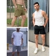 thumbnail image 6 of Pinspark 5.5 Inch Mens Pajama Shorts Sleep Cotton Lounge PJ Lightweight Elastic Waist Drawstring Nightwear Bottom with Pockets, 6 of 6
