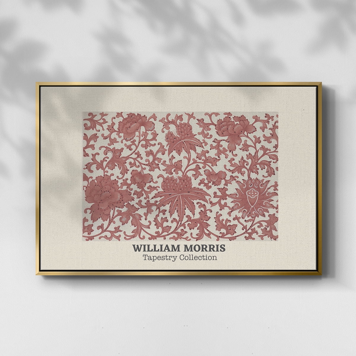Vintage Abstract Print-XLIII Framed in Gold Wood Gallery Wrapped Canvas 25 in. x 37 in.