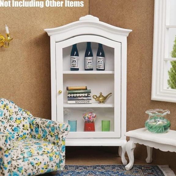 1/12 Scale Miniature Cabinet with Storage Space for Living Room or Bedroom