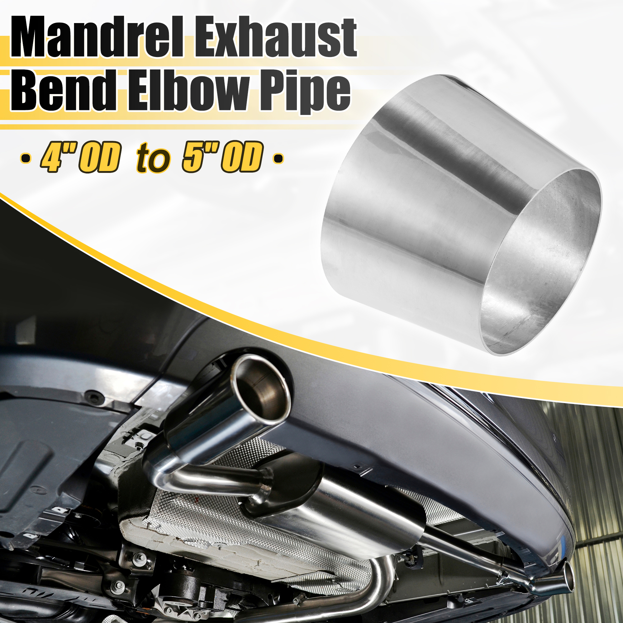 Unique Bargains Car Mandrel Exhaust Bend Elbow Pipe Concentric Reducer 1pcs 4"-5" OD