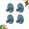 thumbnail image 4 of KAKOWELY Adhesive Plug Holder 4 Pcs Adhesive Hook Oval Socket Cable Hook Multifunctional Adhesive Plug Holder Cord Organizer Storage Rack Key Hanger (Blue), 4 of 4