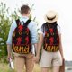 thumbnail image 4 of Disketp Not All Who Wander Are Lost Hiking print Canvas Backpack Lightweight Travel Daypack Student Rucksack Laptop Backpack-Medium, 4 of 5