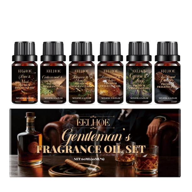 Juego de aceites esenciales de aromaterapia para hombre EELHOE,1 piezas