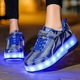 thumbnail image 3 of YAZI Kids Roller Shoes Boy Girl Sneakers with Wheels Become Sport Sneaker with Led for Christmas Birthday Children Show Gift, 3 of 17