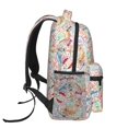 thumbnail image 3 of Fotbe Passport Stamp Pattern Casual Backpack for School, Travel, and Outdoor Activities - Durable, Lightweight, and Comfortable, 3 of 5