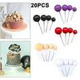 thumbnail image 3 of Bgsha 20pcs Golden Ball Cake Topper Birthday Party Cupcake Topper for Cake Decor, 3 of 4