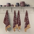 thumbnail image 2 of Folk Art Painting Tea Towels Set of 1 Retro Kitchen Dish Cloth with Hanging Loop, 18"x28"Lint-Free Absorbent Towel for Kitchen Drying Wiping and Cleaning, 2 of 7
